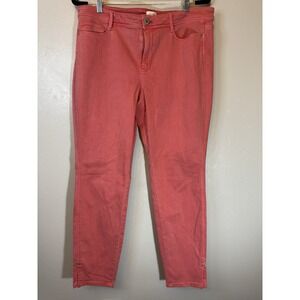 J‎ Jill Coral Split Hem Jeans Size 14